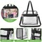 Clear Bag Stadium Approved 12x6x12 Clear Tote Bag with Removable Strap Clear Lunch Bag for Work Sports Festival (Black)